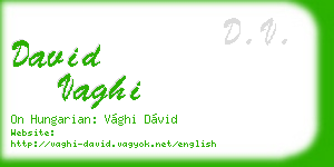 david vaghi business card