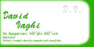 david vaghi business card